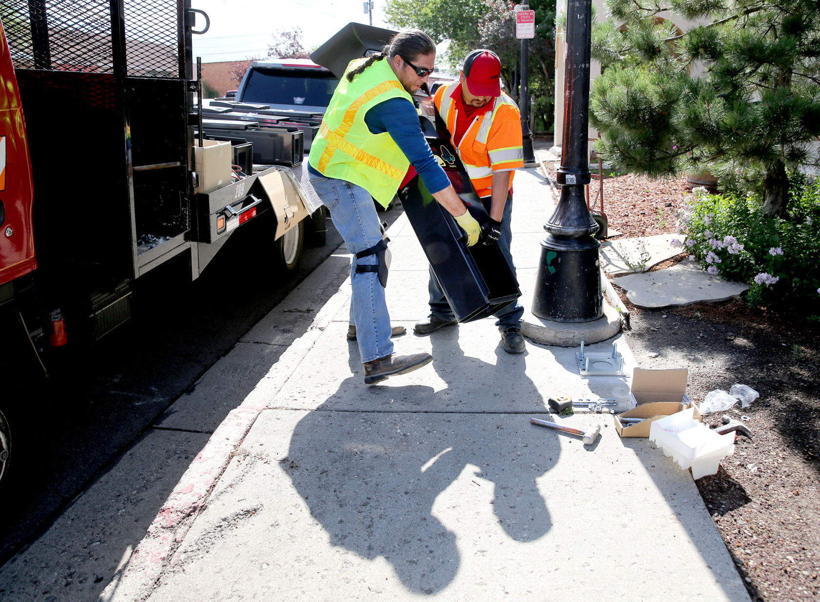Installing parking meters